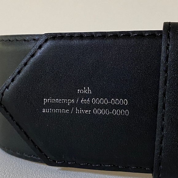 Rokh Brown Houndstooth Overlap Draped Leather Belted Midi Skirt US4-6 NWT - Picture 12 of 13